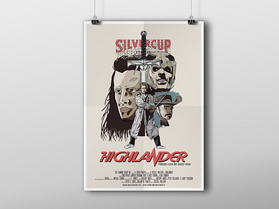 Highlander Poster cult design highlander illustration movie portrait poster
