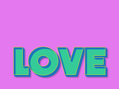 LOVE graphic design typography