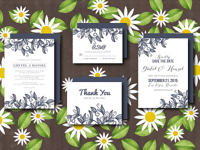 Wedding Invitation Suite leaves botanical creativemarket doodle leaves leaves non photo invitation rsvp save the date templates thank you card wedding wedding invitation wedding suite invitation