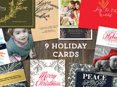 9 Holiday Cards Templates berries best wishes card happy holidays holiday card holiday card templates holiday non-photocard holiday photo card leaves merry christmas season greetings warmest thoughts