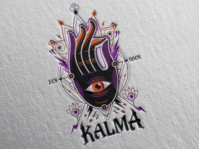 Kalma brand branding buddha graphicdesign hindu illustration logo mudra mudrahands rock wacom zen