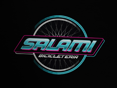 Salami Bikes bicycle bike brand branding caligraphy graphicdesign illustration illustrator lettering logo retro wheel