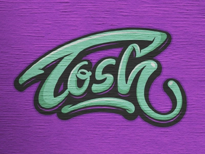 Tosh brand branding freehand graphicdesign illustration illustrator lettering logo tosh typegang typography wacom