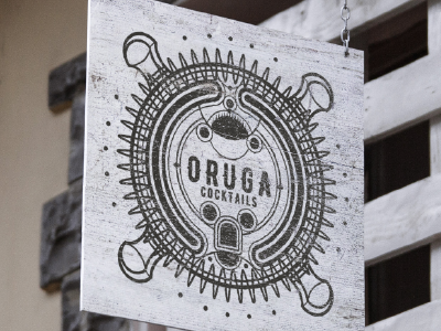 Oruga Cocktails adobe bar beer brand branding caligraphy cocktails drinks illustrator lettering logo pub