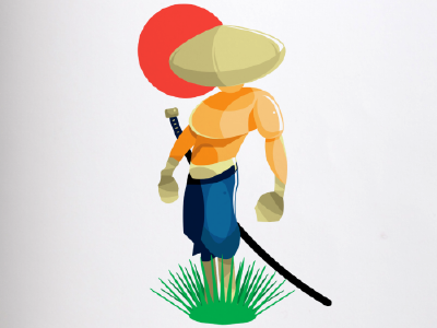 Samurai bushido concept graphicdesign illustration illustrator japan katana logo samurai