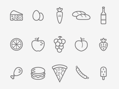 Supermarket icons