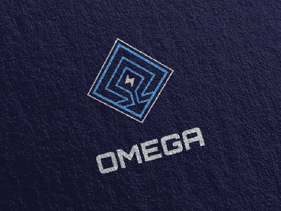 Omega Logo alpha blue brand branding caligraphy graphicdesign illustration illustrator lettering logo omega