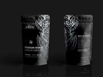 PACKAGING DON ALBERTO COFFEE CO ™ black coffee coffee bag design packaging