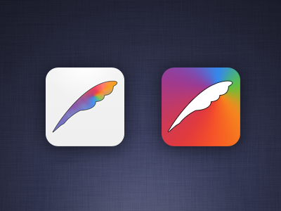 Left or right? gradient icon iphone twitter app