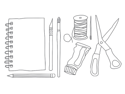 Artists' Toolkit art cute doodle drawing hand drawn illustration simple sketch