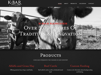 K-Bar Ranches Launch black and white design graphic design identity ranch typography ui website