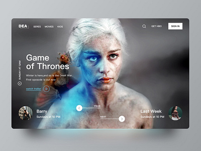 Game of Thrones ui 应用 活版印刷 设计