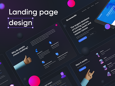 Landing page design