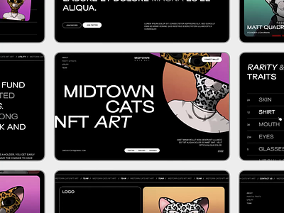 NFT landing page Cats animation blockchain cats coin cryptocoin cryptocurrency cryptodesign dapp dex game landing page meta metaverse mint nft nft solana token website