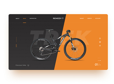 Bike concept bike concept design designer e commerce figma landing trek ui uiuxdesign ux webdesign website