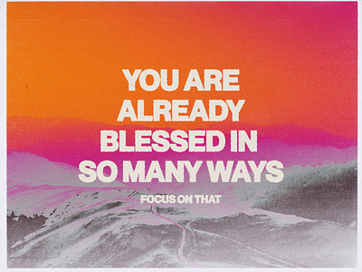 You Are Already Blessed. church church design cover design music quote typography