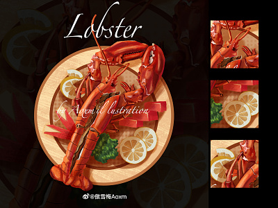 lobster branding design flat icon illustration illustration ，desgin，layout typography