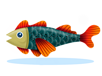 El pescado color fish illustration