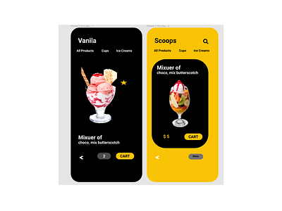 Mobile App ice cream illustration mobile mobile app