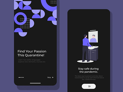 Quarantiny App branding dailyui design illustration minimal minimalism ui uiux ux uxdesign