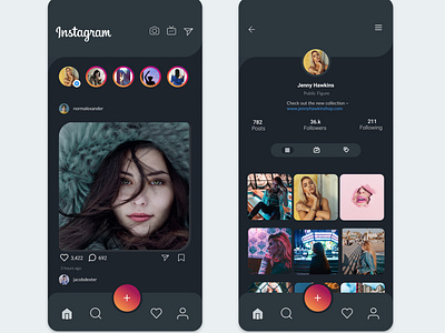 Instagram re-design app branding dailyui design mock up ui uiux ux uxdesign