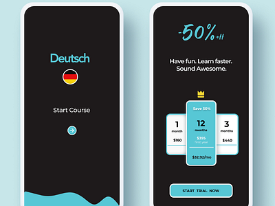 Language Learning App appdesign appui dailyui minimal mobileapp ui uiux ux uxdesign