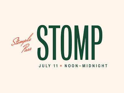 Stemple Pass Stomp music music festival retro typogaphy vintage wordmark
