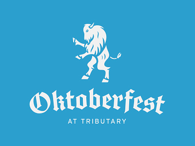 Western Oktoberfest bison blackletter emblem heraldic idaho illustration logo medieval oktoberfest western wyoming
