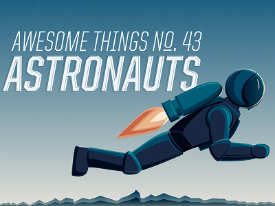 Astronaut astronaut awesome illustration jetpack portfolio space things vector website