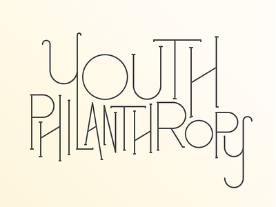 Youth Philanthropy community foundation hole jackson lettering non profit typography