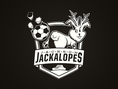 Jackson Jackalopes ball barn jackalope jackson jackson hole logo moulton soccer sports t shirt team wyoming