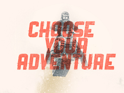 Choose Your Adventure halftone machine mobile pinedale snow snowmobile vintage winter wyoming