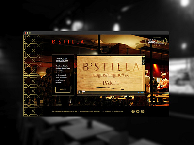 B'stilla moroccan restaurant webpage