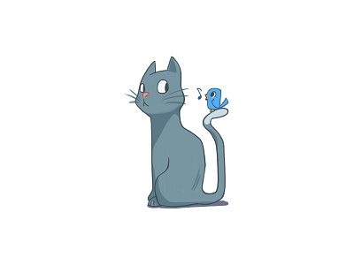 We tweet. bird cat illustration macropod startup twitter