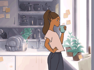 An Endless Cup of Coffee animation bugherd coffee kitchen relax