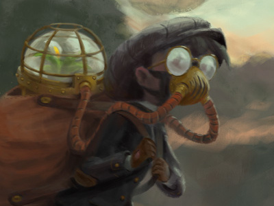 What's Out There digital illustration digital painting photoshop steampunk