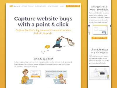 BugHerd Website (The old, new version) bugherd ui ux web design