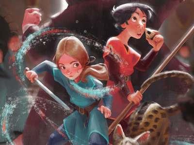The Rogues (Book 1 cover) book cover character design fantasy illustration middle grade omg