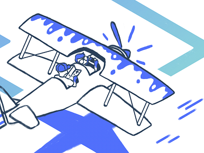 The Startmate Journey airplane illustration journey map pilots plane startup timeline