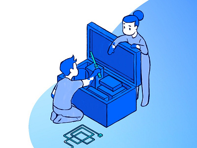 Creating Self-Service Content character design customer illustration isometric startup