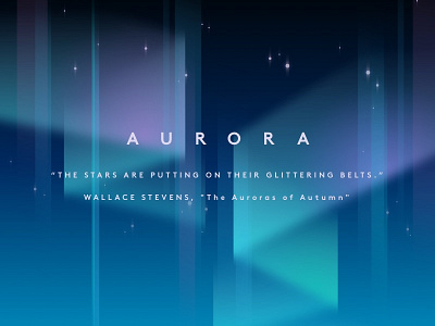 Aurora isometric landing page night sky stars vector illustration website