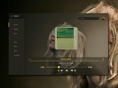 Music application desktop graphicdesign uiux webdesign