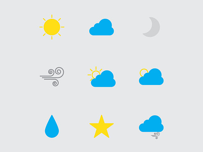 weather app branding design flat icon illustration ui vector web website