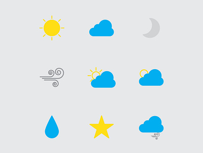 weather app branding design flat icon illustration ui vector web website