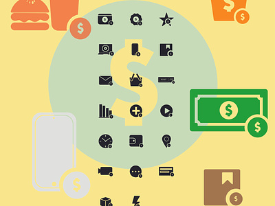 money product design flat icon ui vector