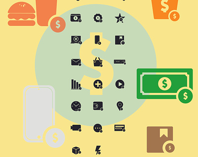 money product design flat icon ui vector