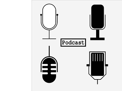 podcast design icon illustration logo vector