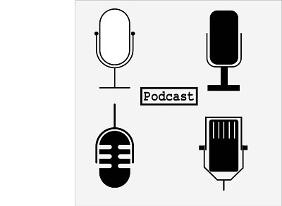 podcast design icon illustration logo vector