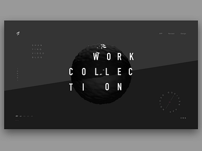 Cover of Collection of Works typeset ui ui design