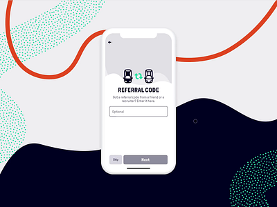 Registration – Enter referral code animation beat app invisionstudio mobile app product design prototype referrals registration where next